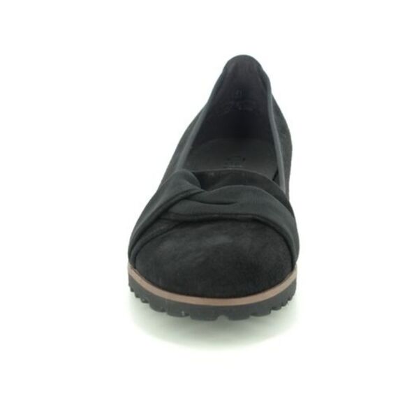 New 54.107.17 Black Suede Leather Ballet Flatby Gabor black size wrap bow flat - Picture 4 of 5